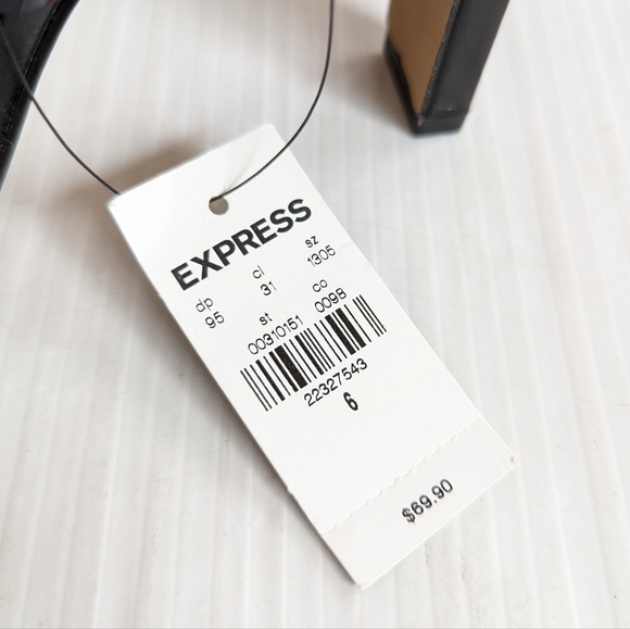 EXPRESS women's translucent leopard printed double strap heeled slide sandals - Picture 8 of 13